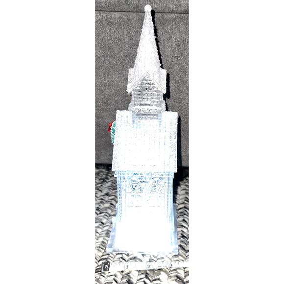 ALDI 11" White Acrylic Church Light Up Glitter Wreath Christmas Snow Globe - Picture 5 of 10